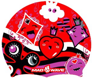 Шапочка д/плавания Mad Wave  BUBBLE CARDS (подр)