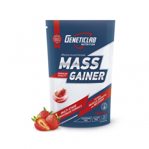 MASS GEINER (1кг/10 порц/клубника) /Geneticlab