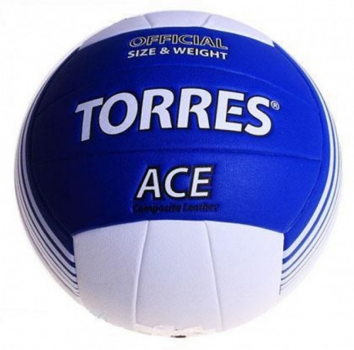 Мяч волейбольный TORRES АСЕ (р.5, синт.кожа клееный.)