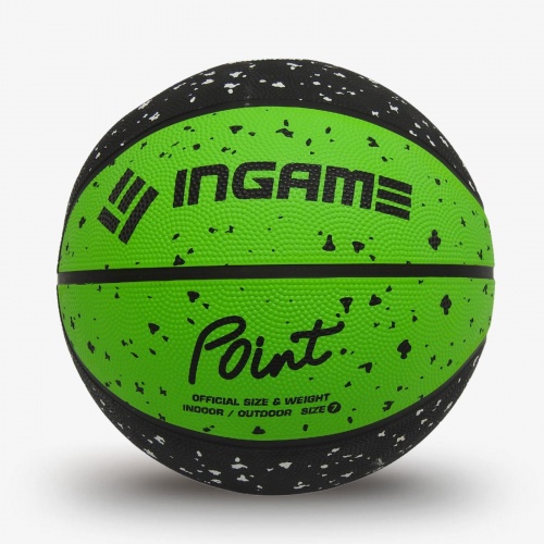 Мяч баскетбол. INGAME POINT №7 черно-син/черно-зелен/черно-оранж.
