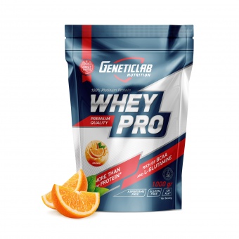 WHEY PRO (100% сыворотка/ 1кг/30порц/апельсин) /Geneticlab