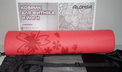 Коврик для фитнеса и йоги Alonsa FM-01 EVA 180*60*0,5см(с чехлом)