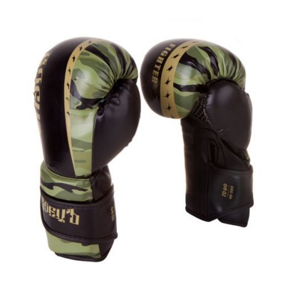 Перчатки боксерские Боец BBG-06 (12унц)/ хаки, камуфл